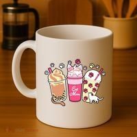 Cat Mom Paw Frappuccino Cute Coffee Mug thumb 4
