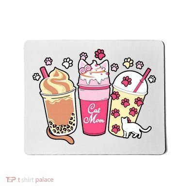 Cat Mom Paw Frappuccino Cute Mousepad