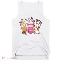 Cat Mom Paw Frappuccino Cute Tank Top thumb 0