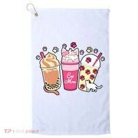 Cat Mom Paw Frappuccino Cute Golf Towel thumb 0