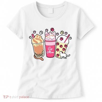 Cat Mom Paw Frappuccino Cute Women's T-Shirt