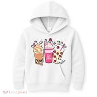 Cat Mom Paw Frappuccino Cute Kids Hoodie thumb 0