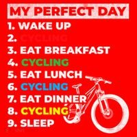 Cyclists My Perfect Day Mountain Biking Cycling Day Plan Gift Santa Hat thumb 1