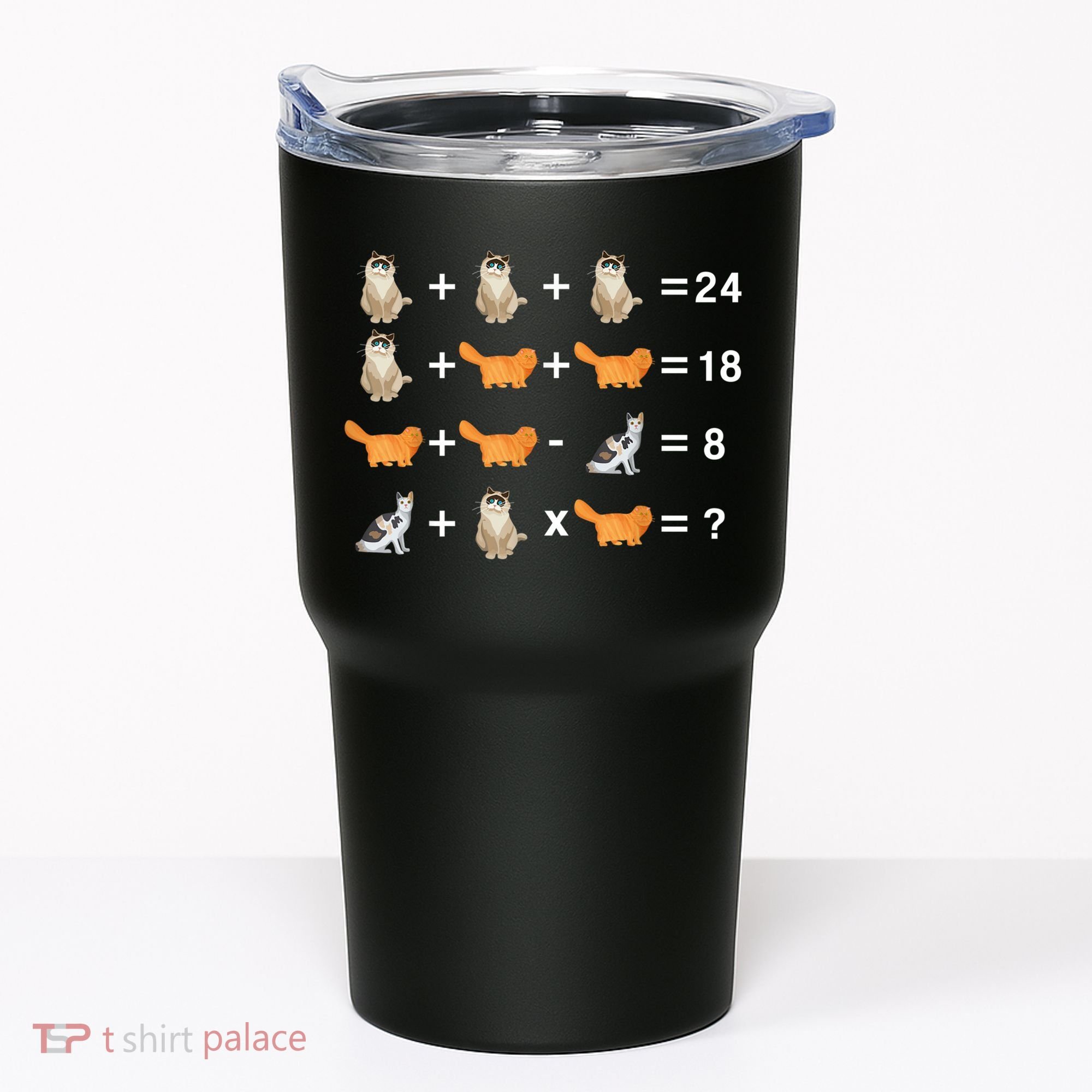 Cat Math Puzzle Tumbler