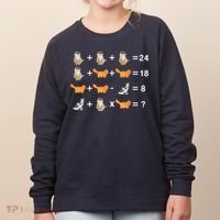 Cat Math Puzzle Women's Sweatshirt thumb 0