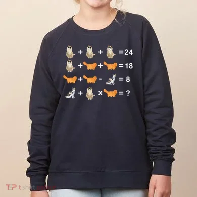 Cat Math Puzzle Women's Sweatshirt