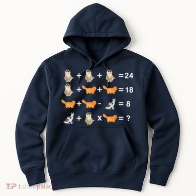 Cat Math Puzzle Hoodie