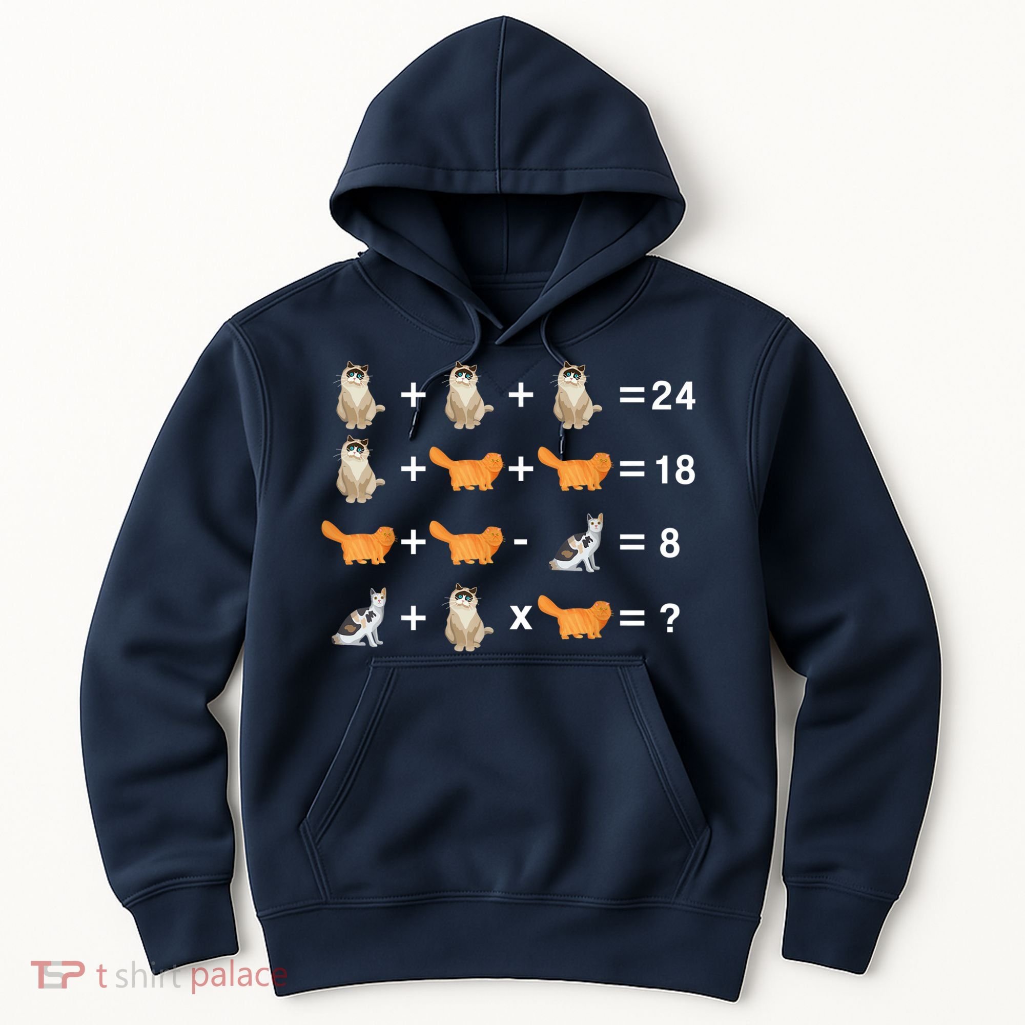 Cat Math Puzzle Hoodie