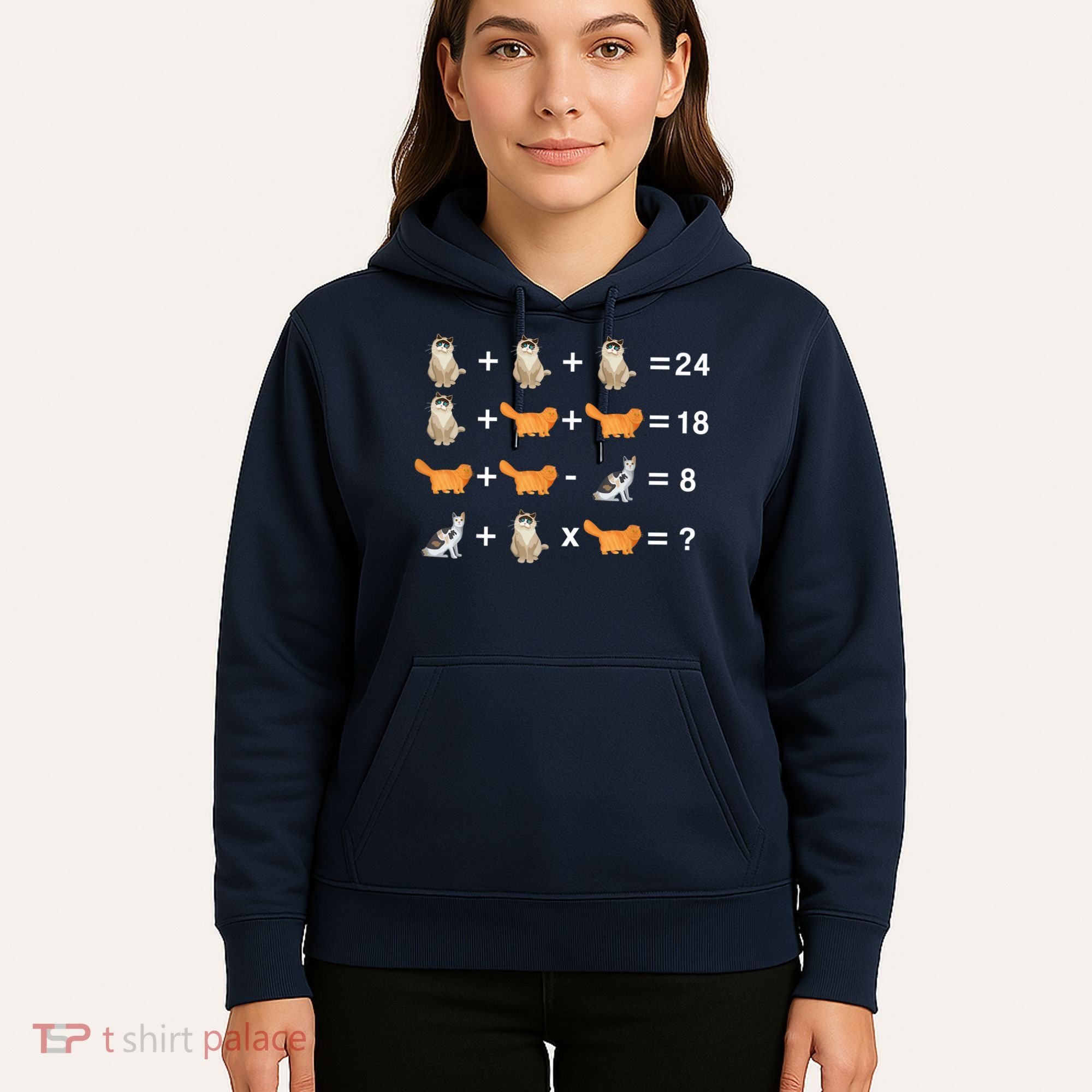 Cat Math Puzzle Hoodie