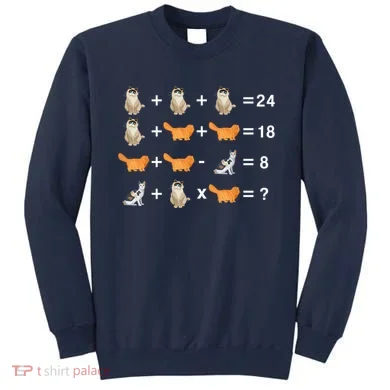 Cat Math Puzzle Sweatshirt