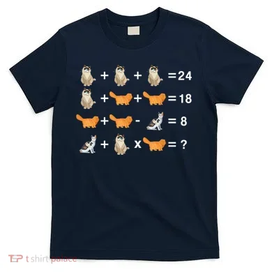 Cat Math Puzzle T-Shirt