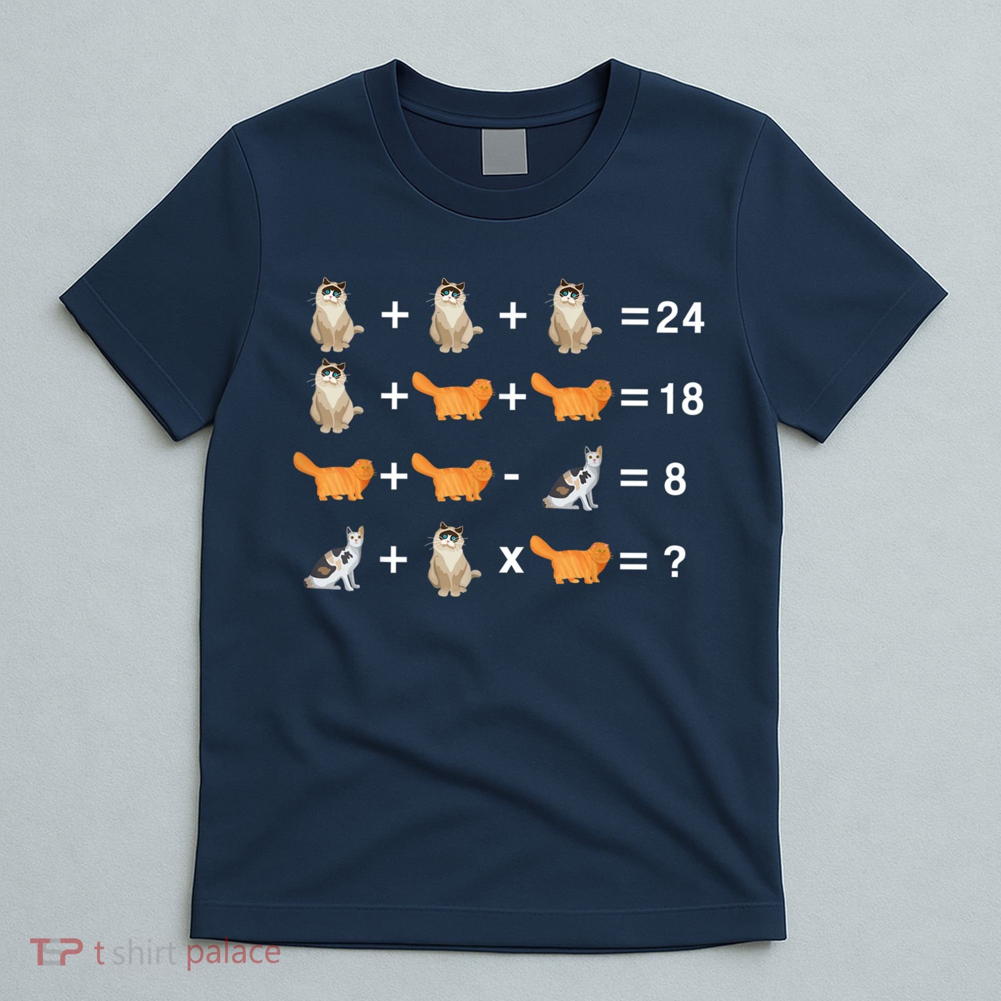 Cat Math Puzzle T-Shirt