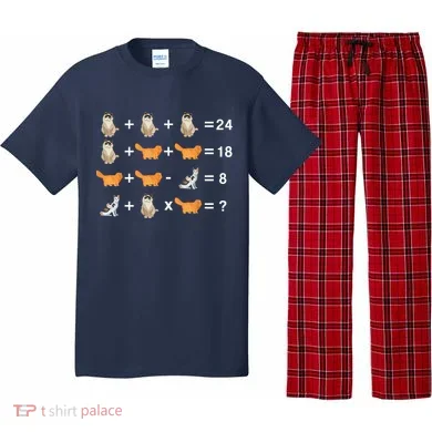 Cat Math Puzzle Pajama Set