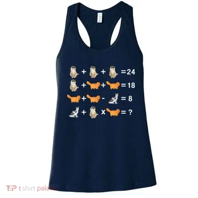 Cat Math Puzzle Women's Tank Top