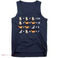 Cat Math Puzzle Tank Top thumb 0