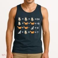 Cat Math Puzzle Tank Top thumb 3
