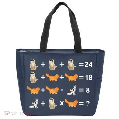 Cat Math Puzzle Tote Bag