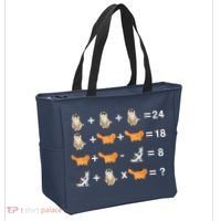 Cat Math Puzzle Tote Bag thumb 2