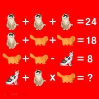 Cat Math Puzzle Santa Hat thumb 1
