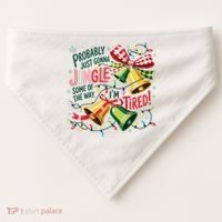 Christmas Meme Probably Just Gonna Jingle Some Of The Way USA-Made Doggie Bandana thumb 0