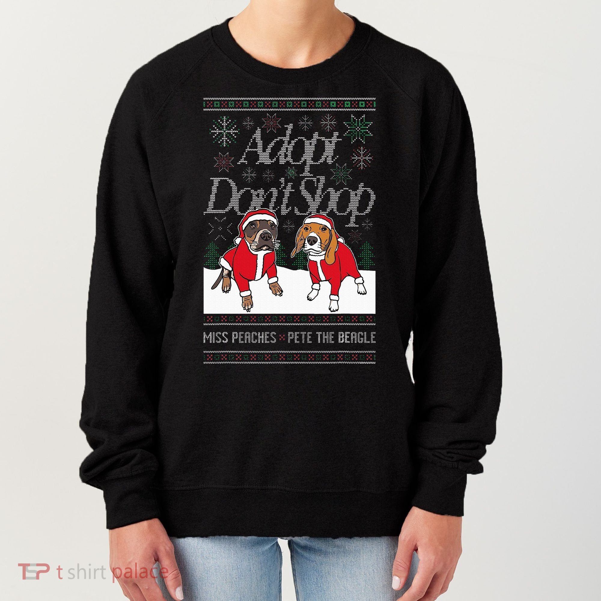 Christmas Miss Peaches & Pete The Beagle Women's Sweatshirt