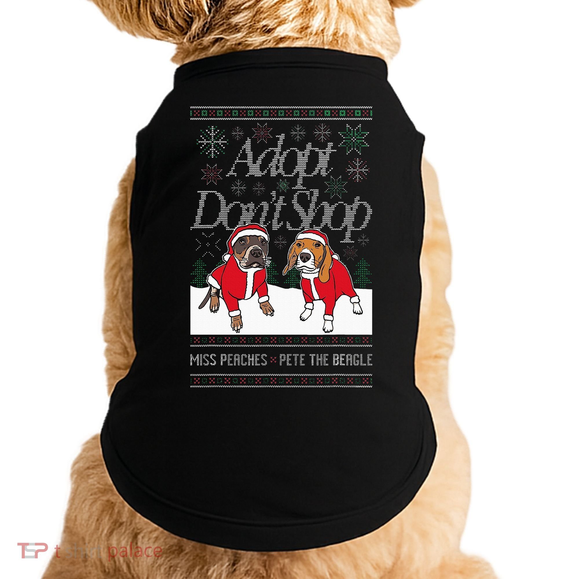 Christmas Miss Peaches & Pete The Beagle Doggie Tank