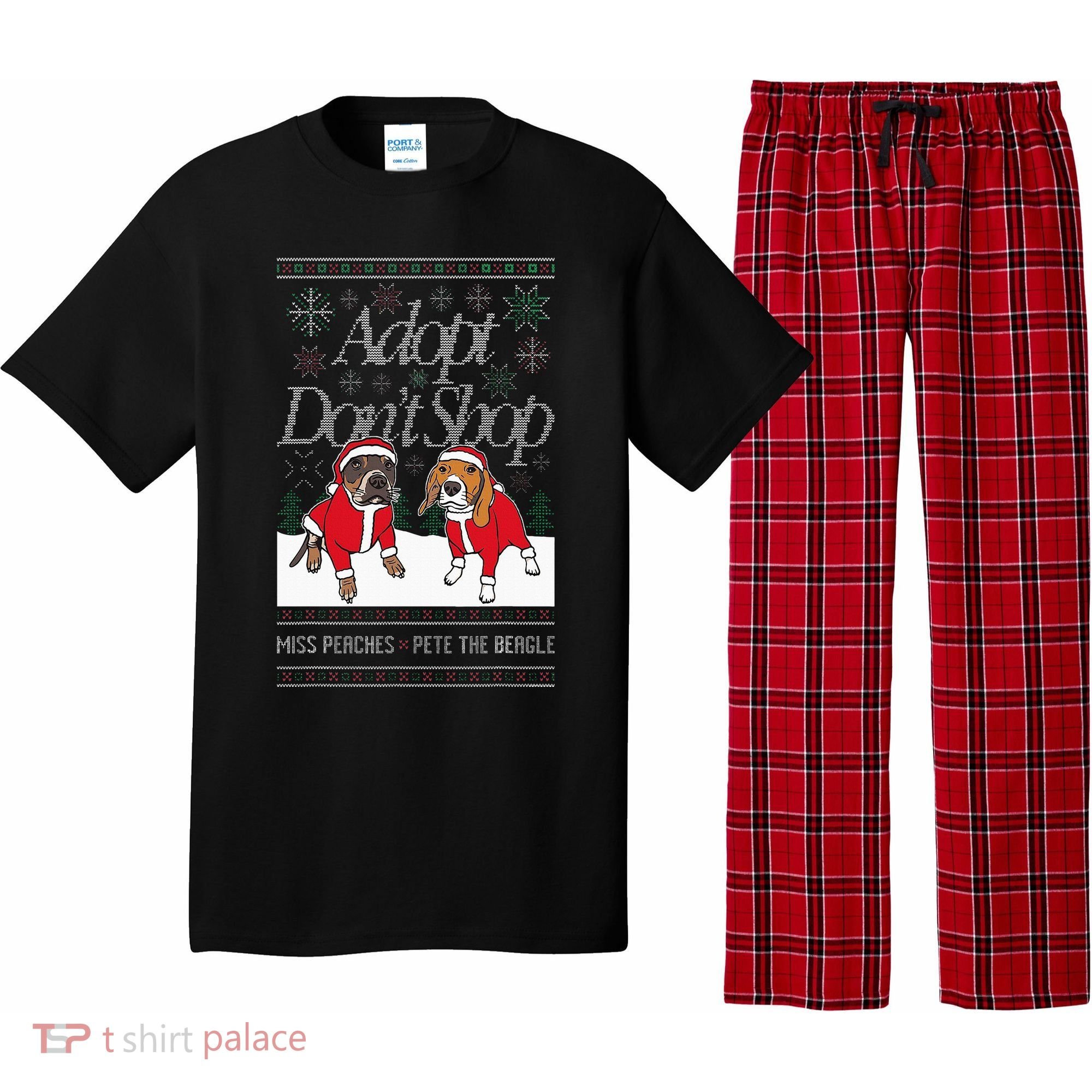 Christmas Miss Peaches & Pete The Beagle Pajama Set