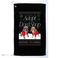 Christmas Miss Peaches & Pete The Beagle Golf Towel thumb 0