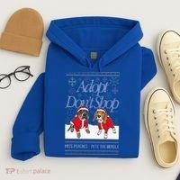 Christmas Miss Peaches & Pete The Beagle Hoodie thumb 4