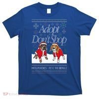 Christmas Miss Peaches & Pete The Beagle T-Shirt thumb 0