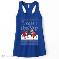 Christmas Miss Peaches & Pete The Beagle Women's Tank Top thumb 0