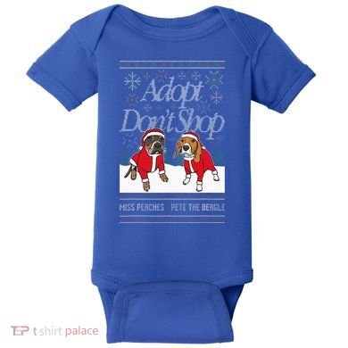 Christmas Miss Peaches & Pete The Beagle Baby Bodysuit