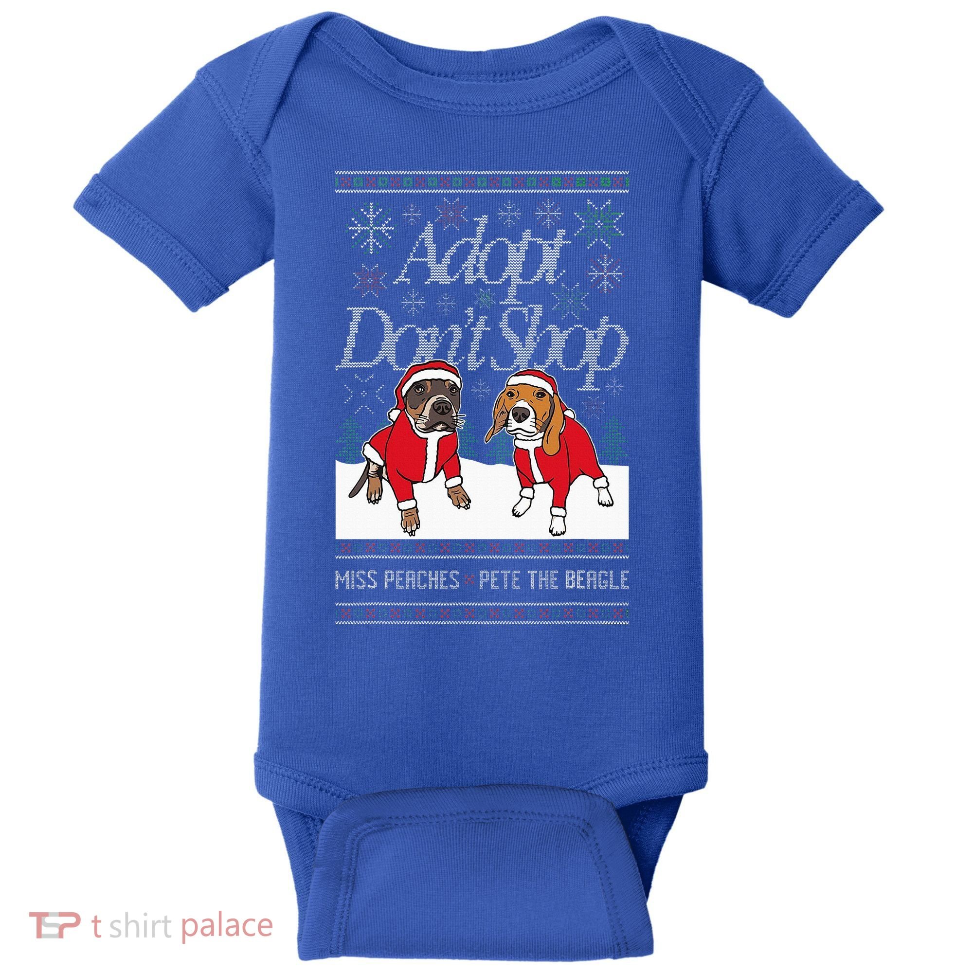 Christmas Miss Peaches & Pete The Beagle Baby Bodysuit