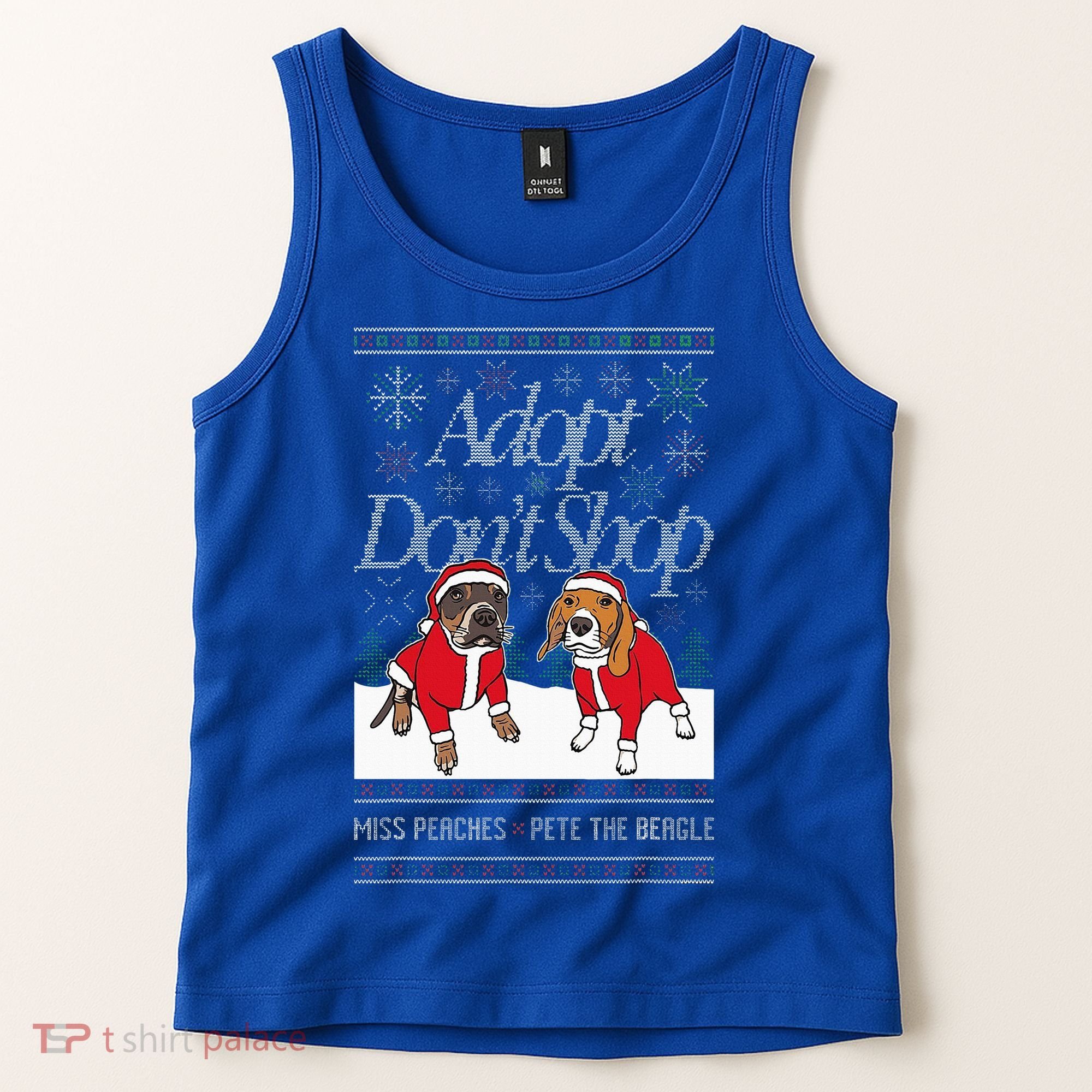 Christmas Miss Peaches & Pete The Beagle Tank Top