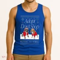Christmas Miss Peaches & Pete The Beagle Tank Top thumb 3