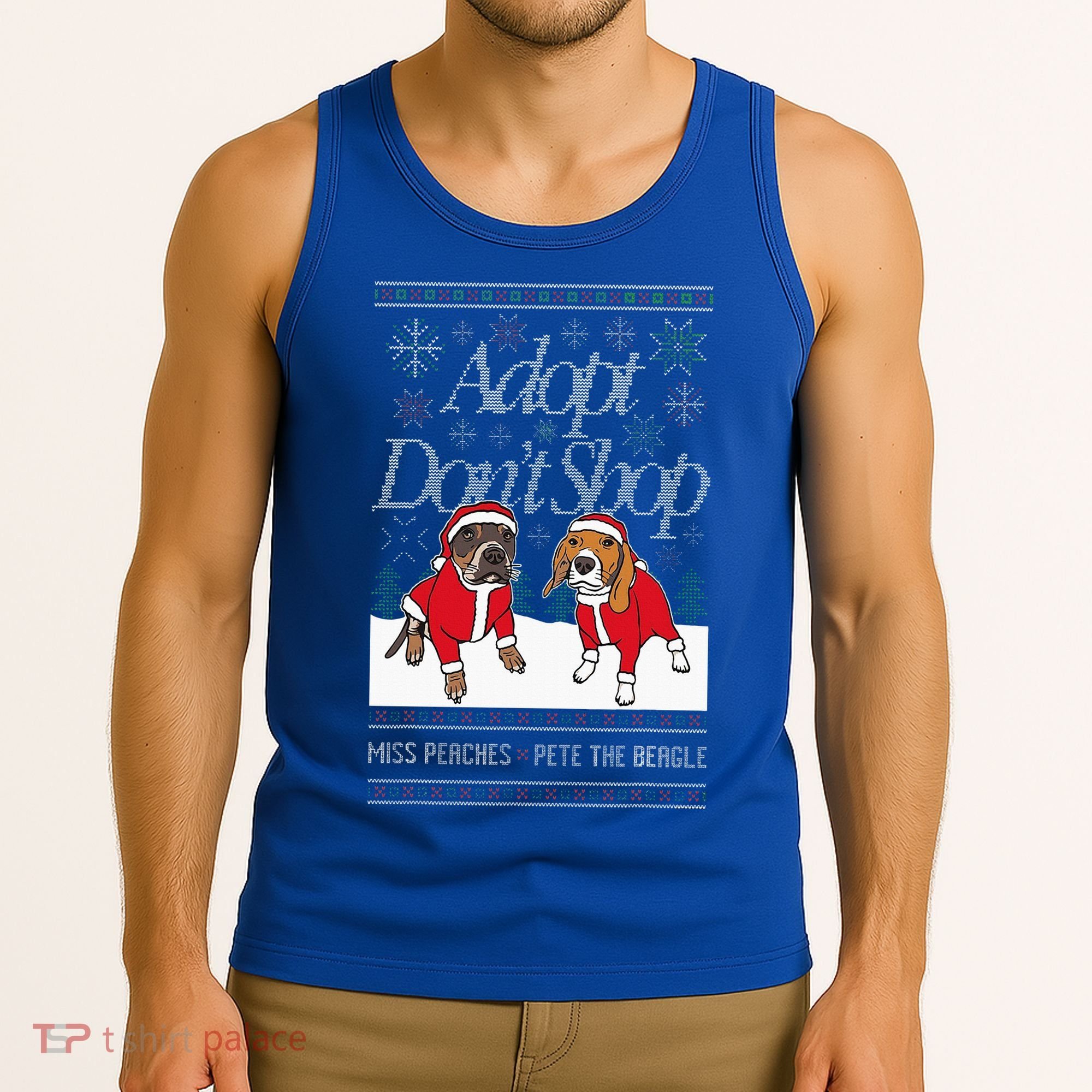 Christmas Miss Peaches & Pete The Beagle Tank Top