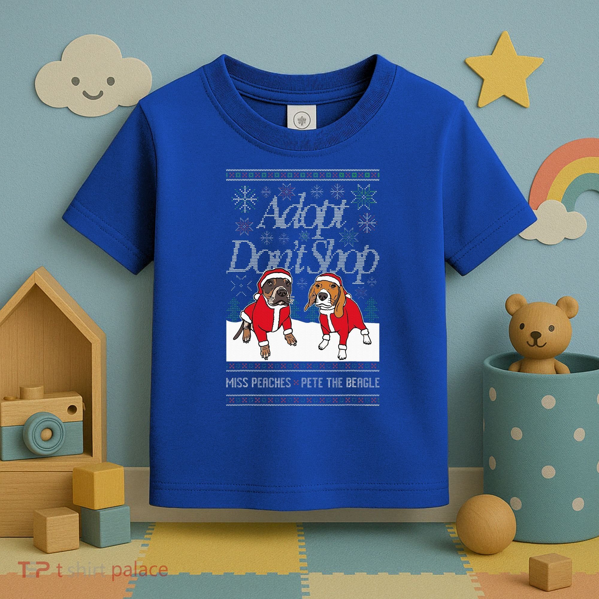 Christmas Miss Peaches & Pete The Beagle Toddler T-Shirt
