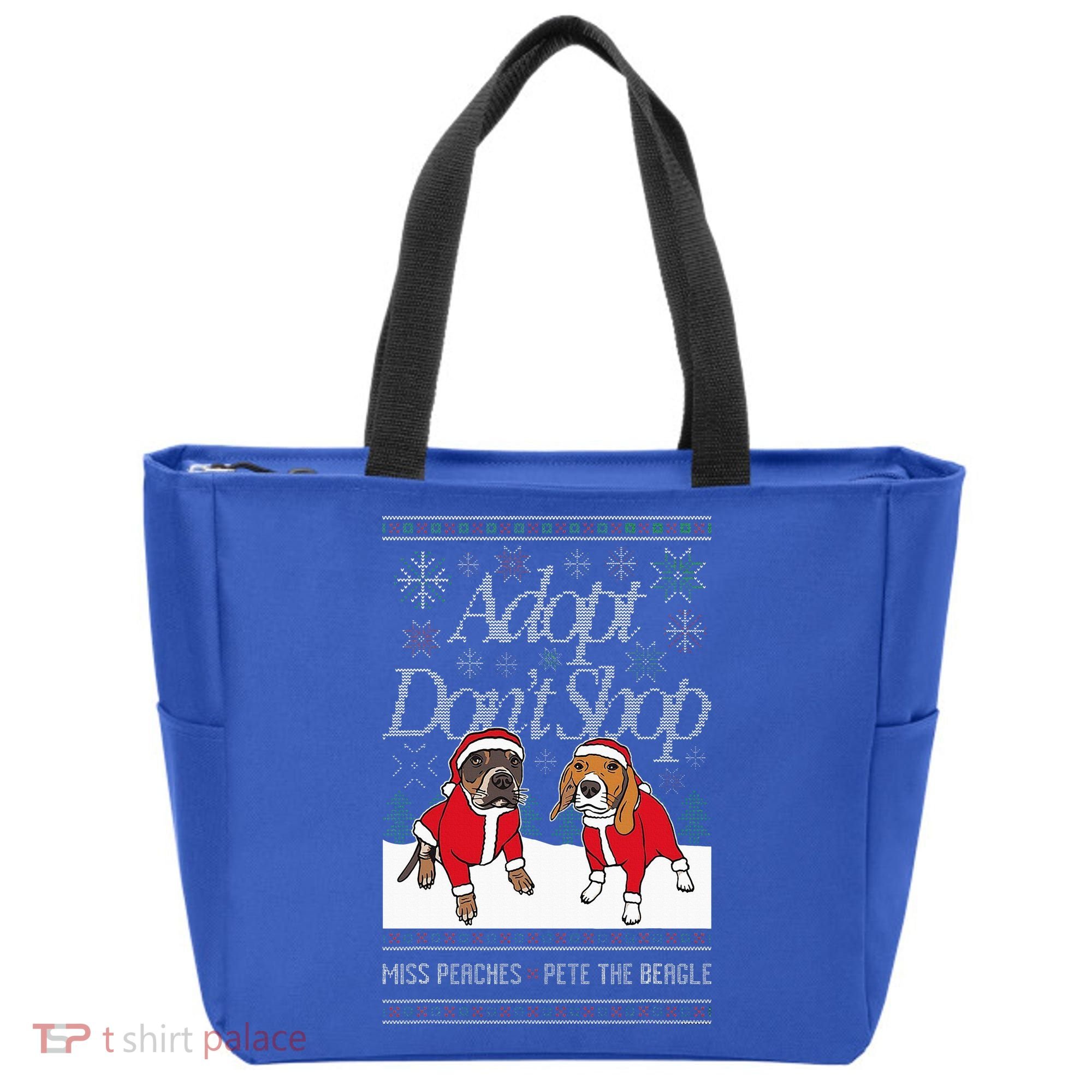 Christmas Miss Peaches & Pete The Beagle Tote Bag