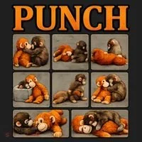 Cute Monkey Punch Funny Women's Sweatshirt thumb 2