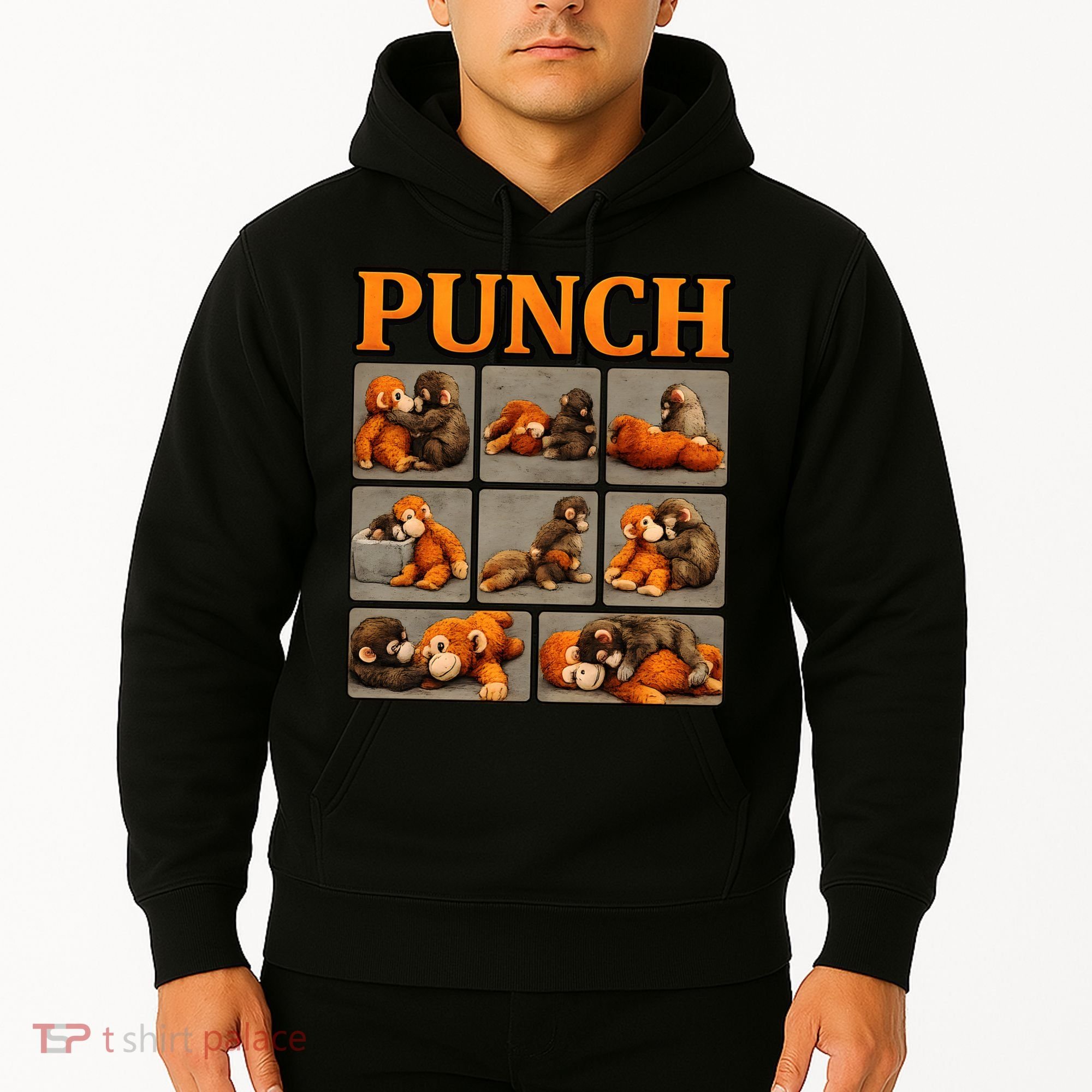 Cute Monkey Punch Funny Hoodie