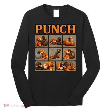 Cute Monkey Punch Funny Long Sleeve Shirt