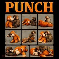 Cute Monkey Punch Funny Long Sleeve Shirt thumb 2