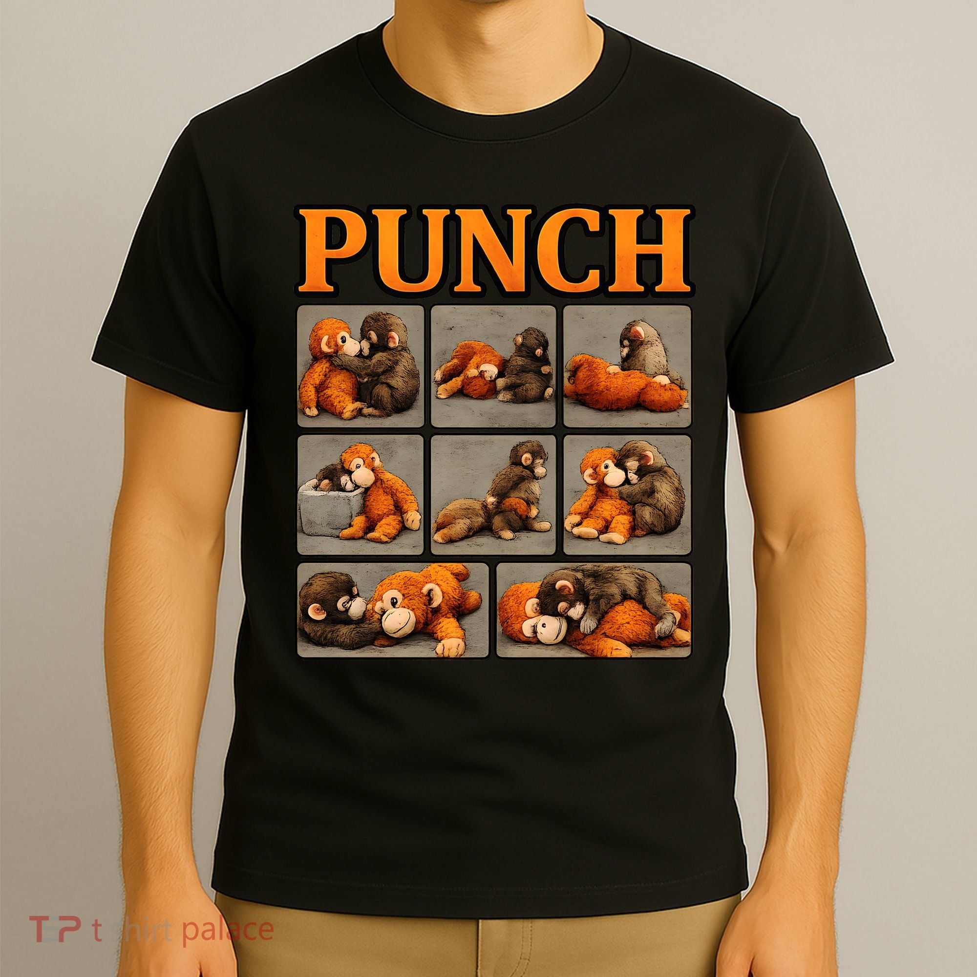 Cute Monkey Punch Funny T-Shirt
