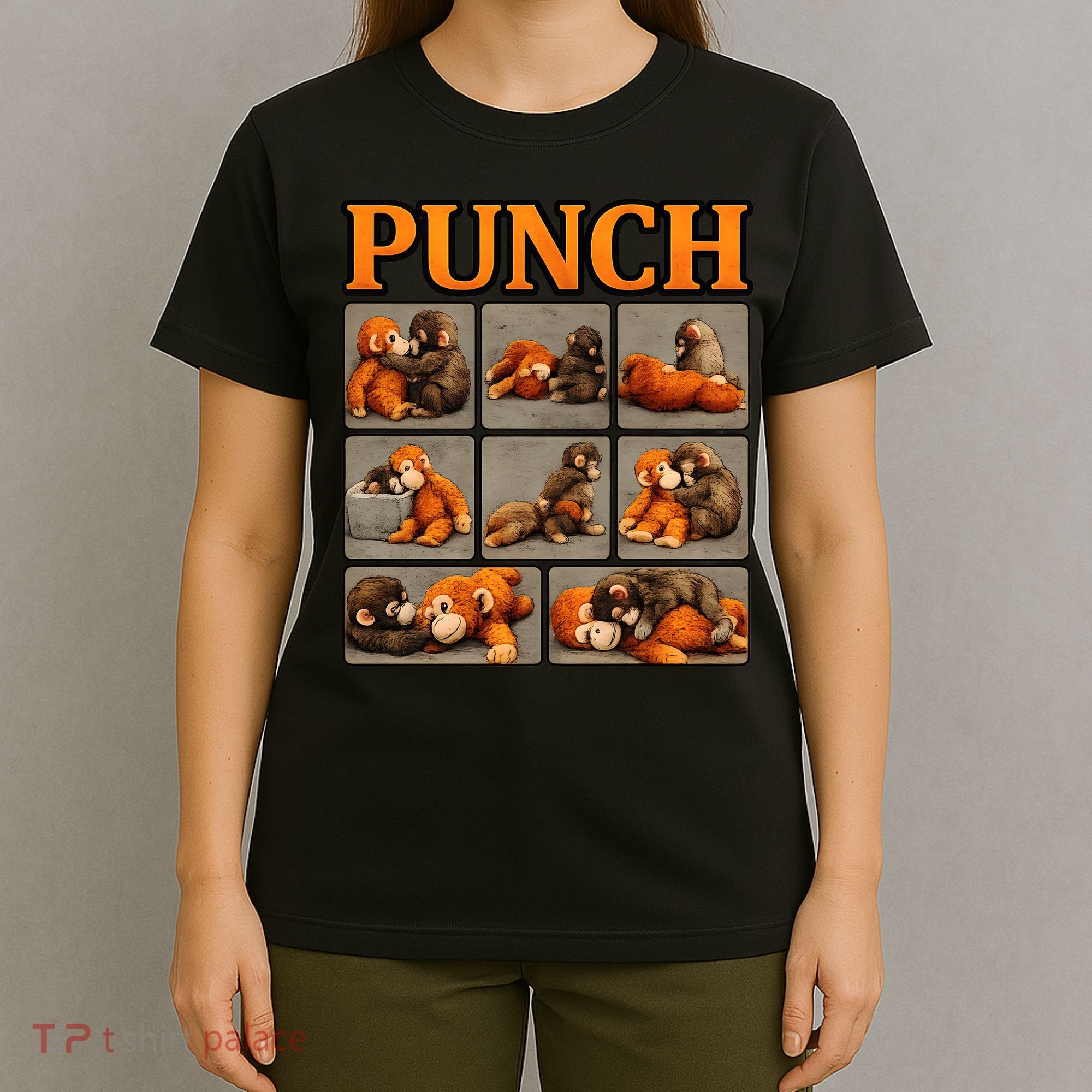 Cute Monkey Punch Funny T-Shirt