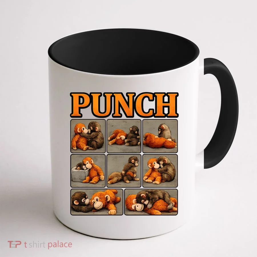 Cute Monkey Punch Funny Coffee Mug