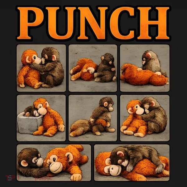 Cute Monkey Punch Funny Polo