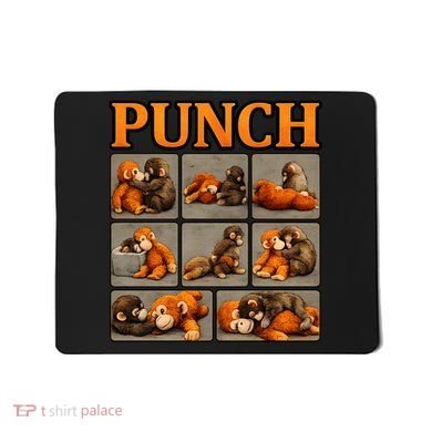 Cute Monkey Punch Funny Mousepad