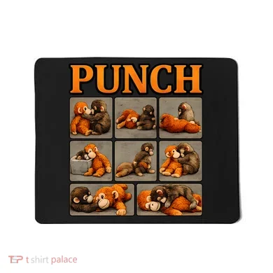 Cute Monkey Punch Funny Mousepad