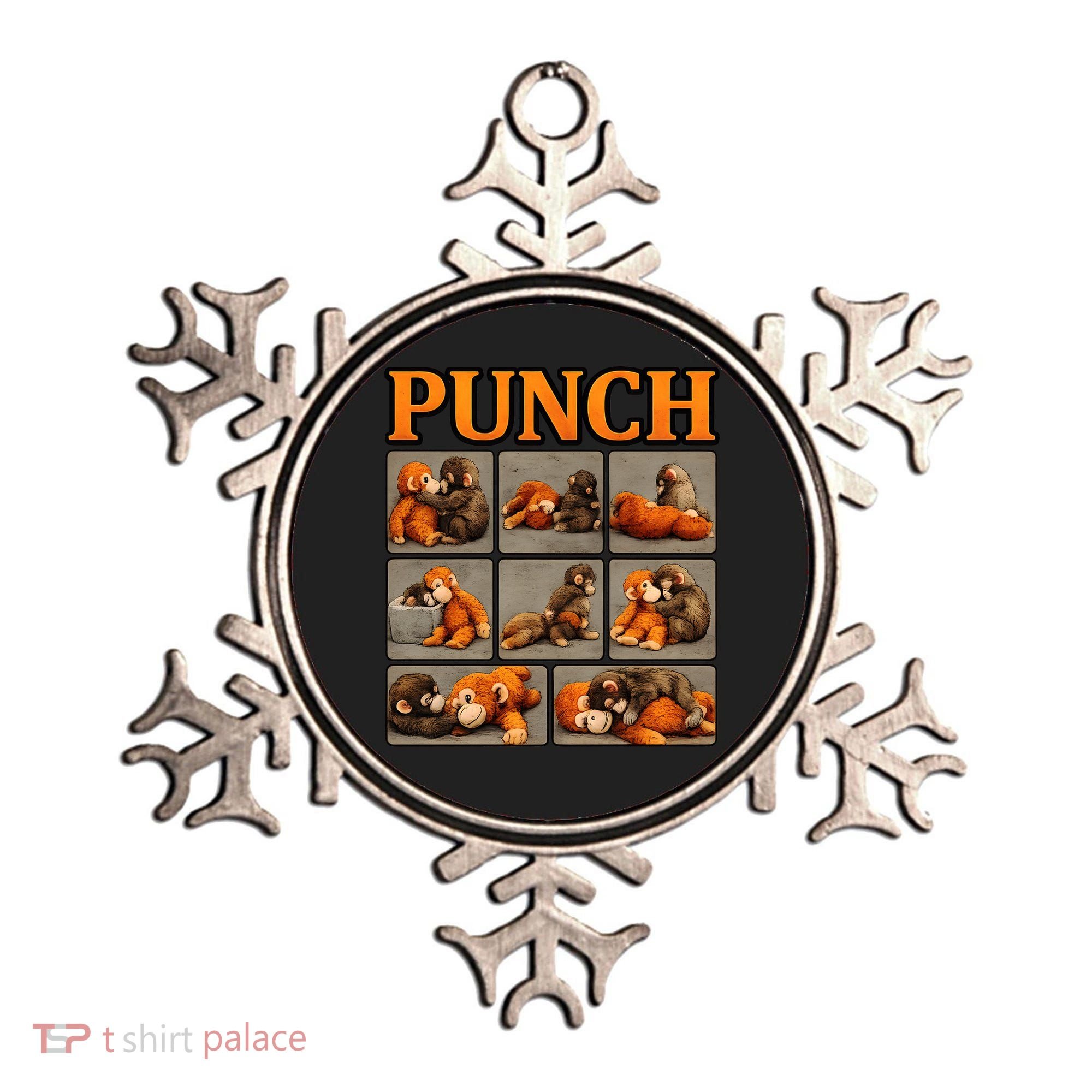 Cute Monkey Punch Funny Ornament
