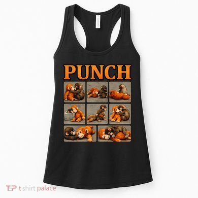 Cute Monkey Punch Funny Women's Tank Top